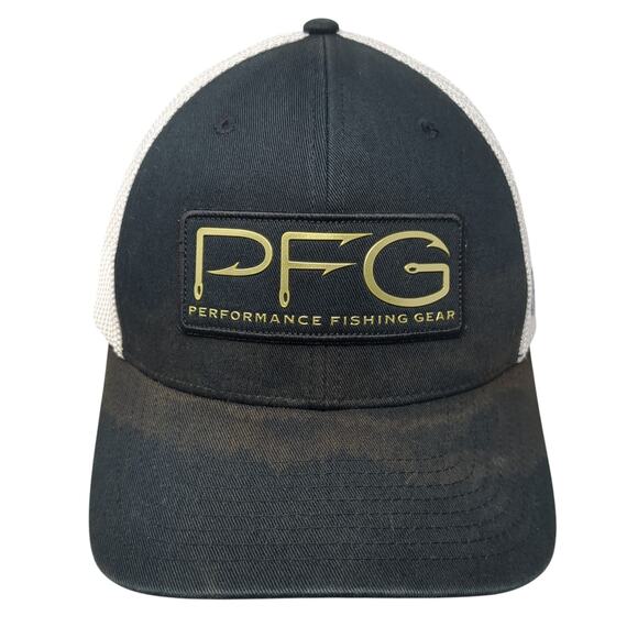 PFG Performance Fishing Gear Fitted Baseball Cap Black XL Lightweight Mesh Back - Picture 1 of 9